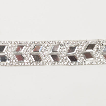 0.75" Silver "Iron On" Rhinestone Trim Detail