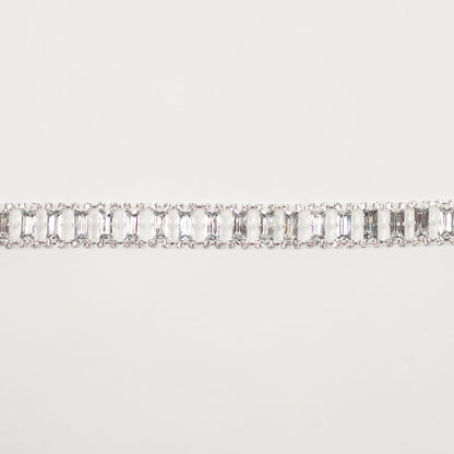 0.5" Silver Metal & Rhinestone Trim