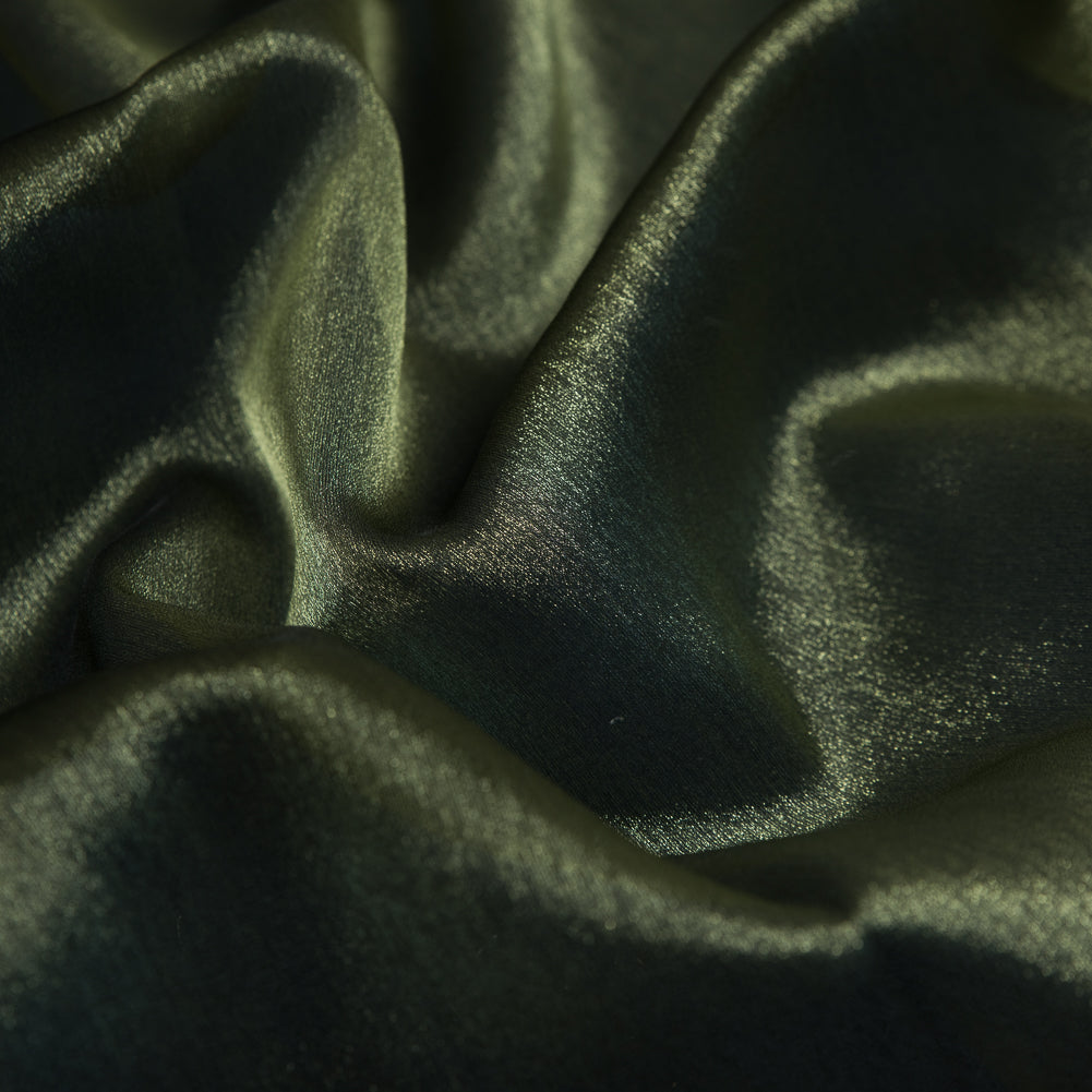 Olive Iridescent Nylon Organza - Full