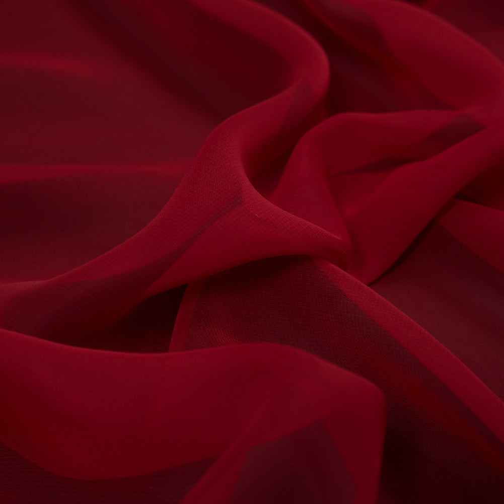 Red Polyester Chiffon - Full