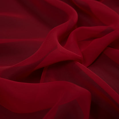 Red Polyester Chiffon - Full