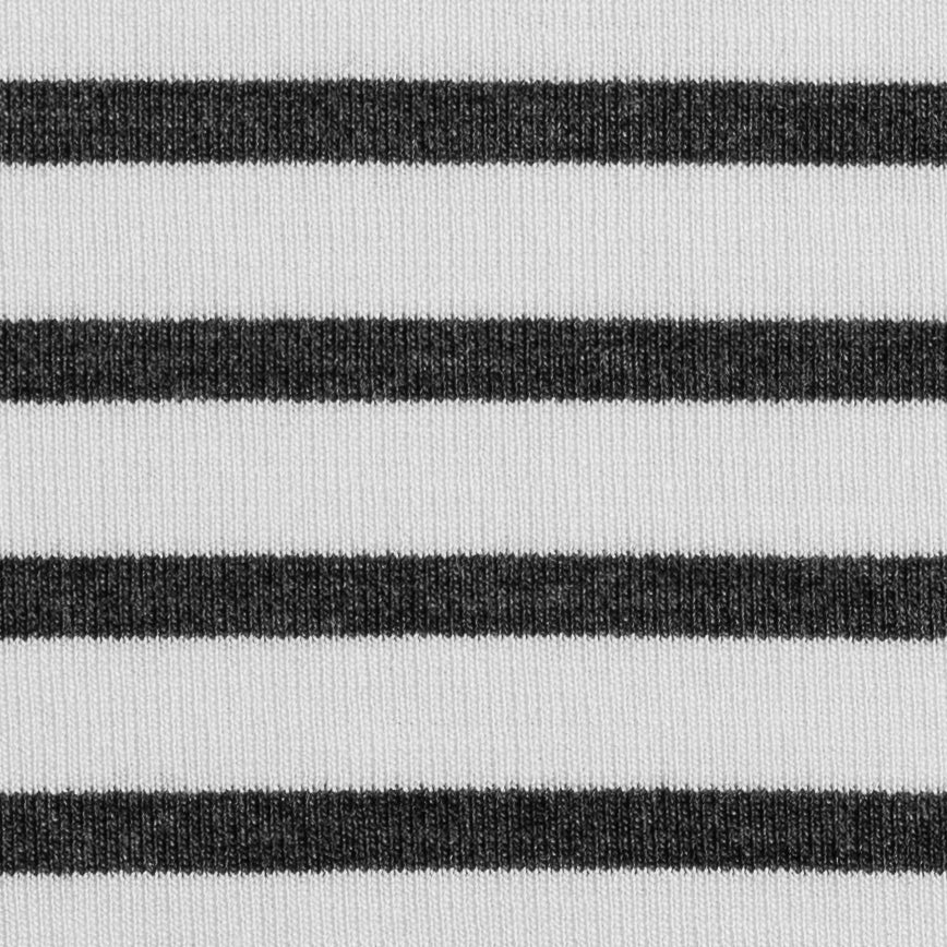 Ecru/Gray Saint James Striped Ponte Knit - Full