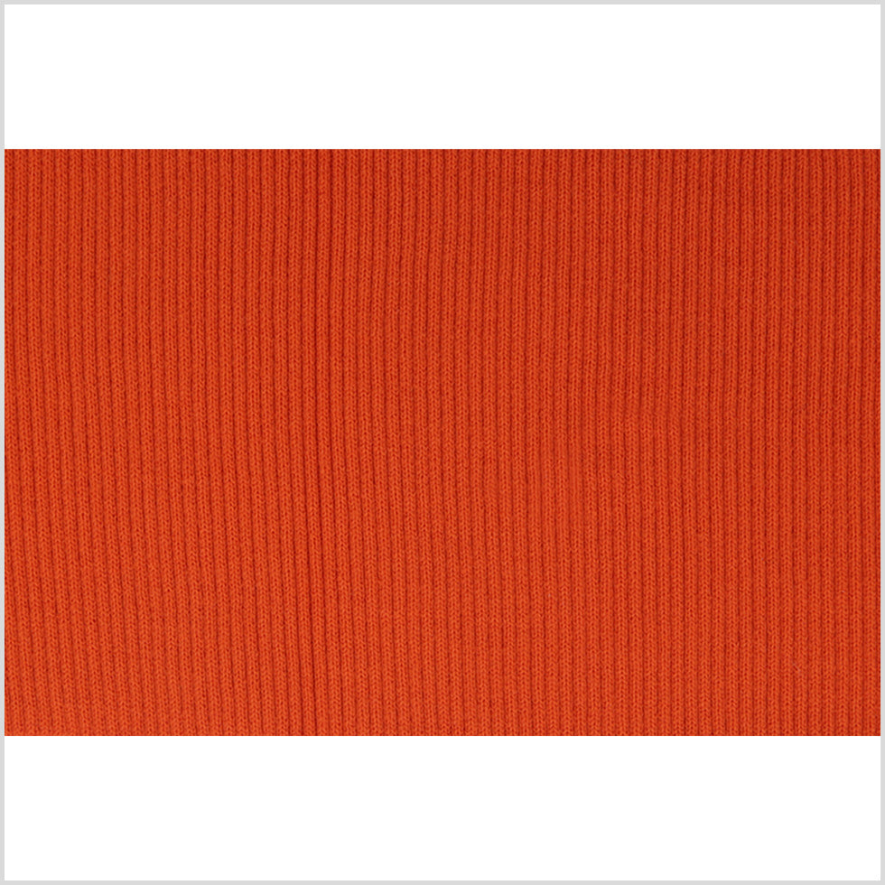 Bright Orange Rib Knit Trim - 7 x 38