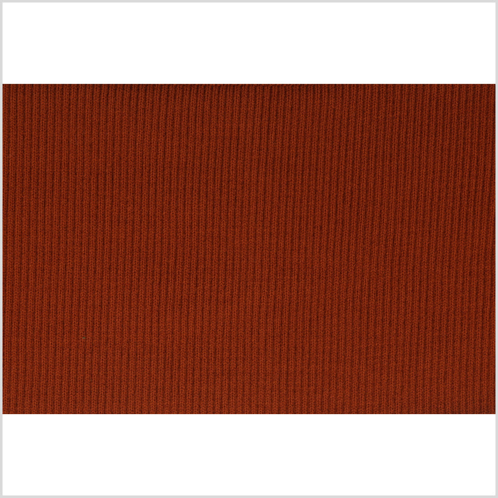 Orange Polyester Rib Texas Orange Rib Knit Trim - 7