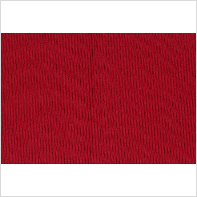 H. Cardinal Red Rib Knit Trim - 7" x 38"