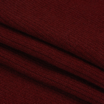 Dark Cardinal Red Rib Knit Trim - 7" x 38"