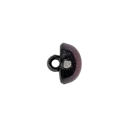 Italian Metallic Purple Shank Back Button - 20L/12.5mm - Folded