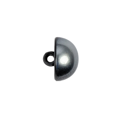 Metallic Silver Button - 24L/15mm - Folded