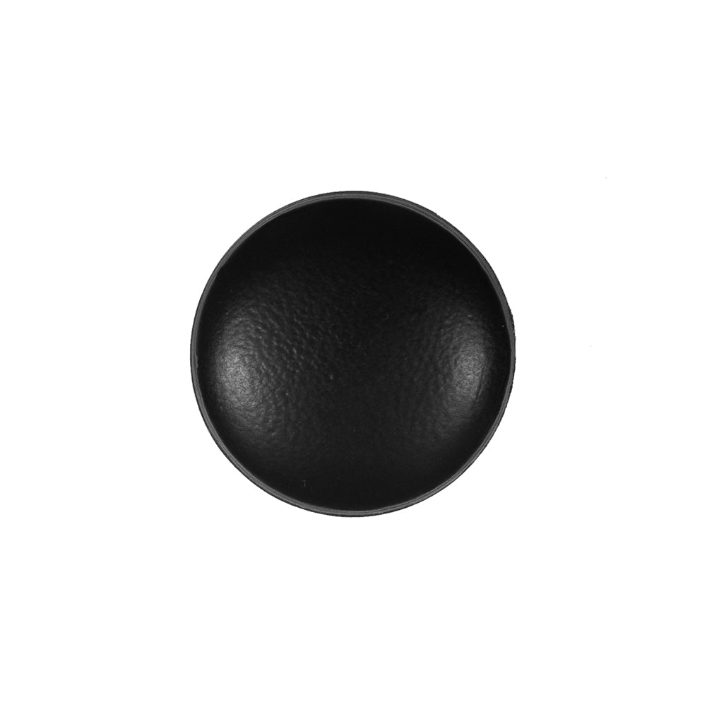 Shank Back Zamac Button - 32L/20mm - Black with Gunmetal Gray Metal Rim