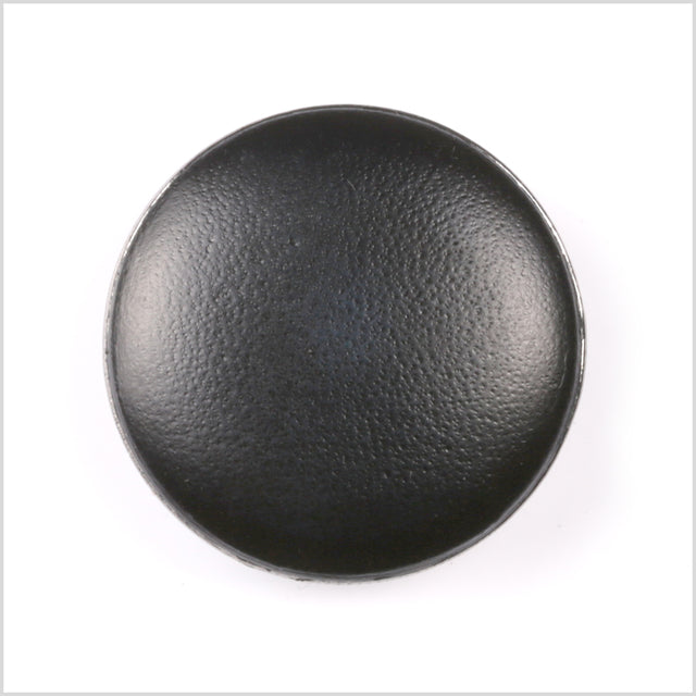 Shank Back Zamac Button - 36L/23mm - Faded Black with Silver Metal Rim