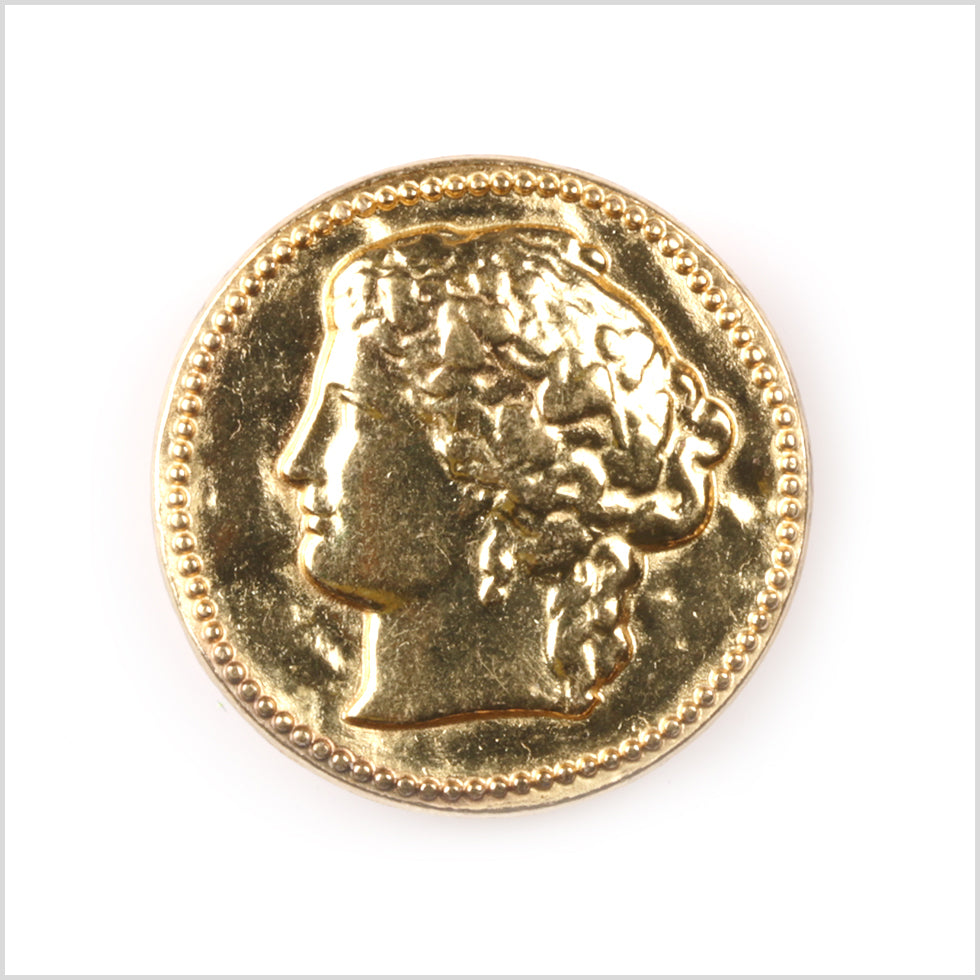 Gold Metal Button - 44L/28mm