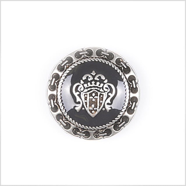 Silver Metal Blazer Crest Button - 36L/23mm