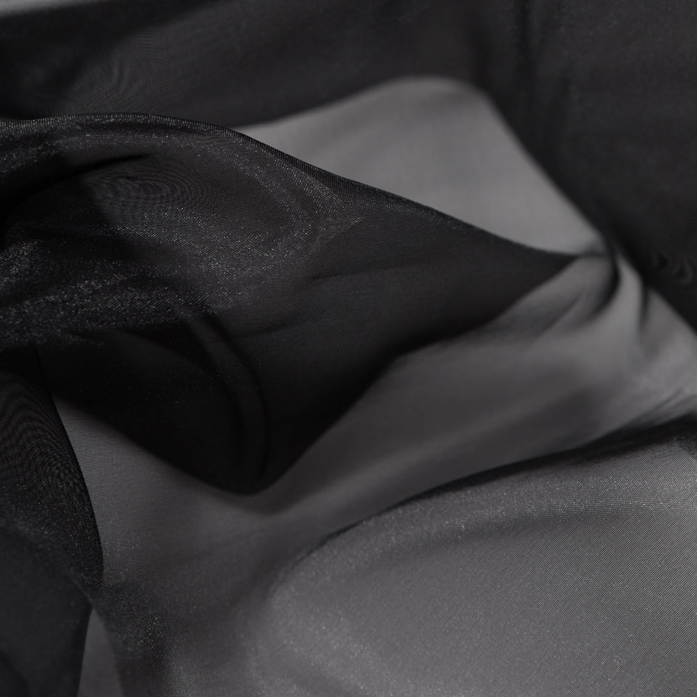 Black 2-Ply Polyester Organza - Full