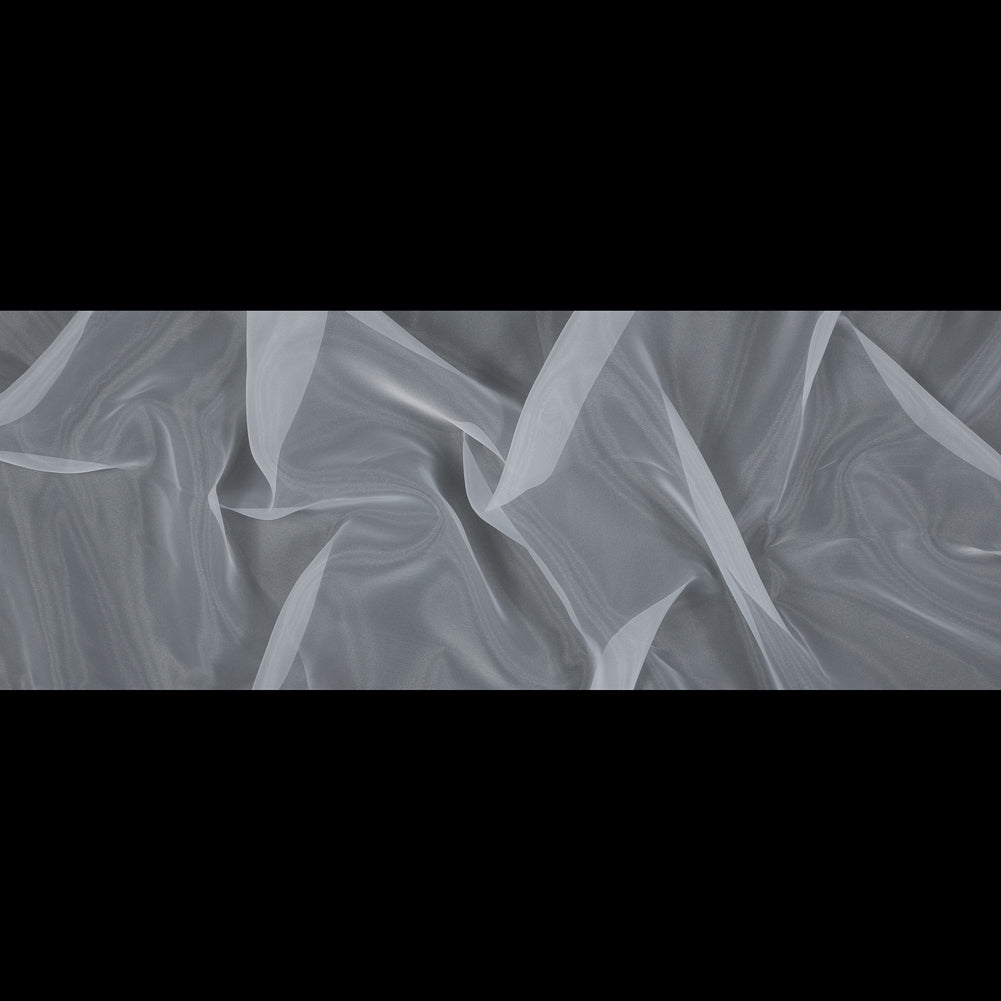 White 2-Ply Polyester Organza - Folded