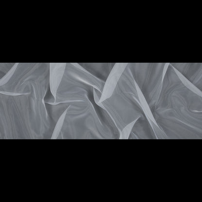 White 2-Ply Polyester Organza - Folded