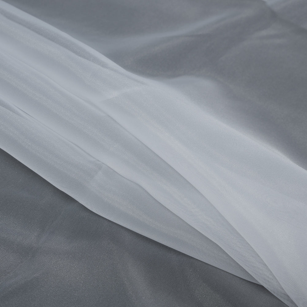 White 2-Ply Polyester Organza - Detail