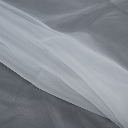 White 2-Ply Polyester Organza - Detail