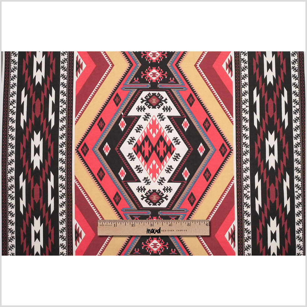 Spanish Multicolor Geometric Cotton-Polyester Print Full
