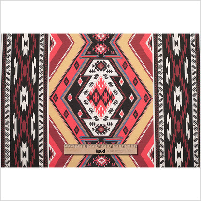 Spanish Multicolor Geometric Cotton-Polyester Print Full