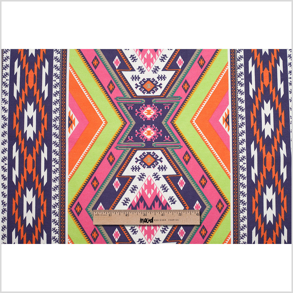 Spanish Multicolor Geometric Cotton-Polyester Print - Full