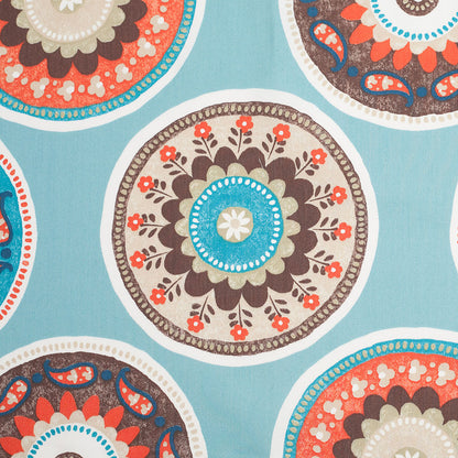 Spanish Blue Medallion Cotton-Polyester Print