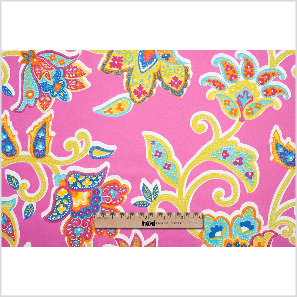 Spanish Fuchsia Floral Cotton-Polyester Print - Full