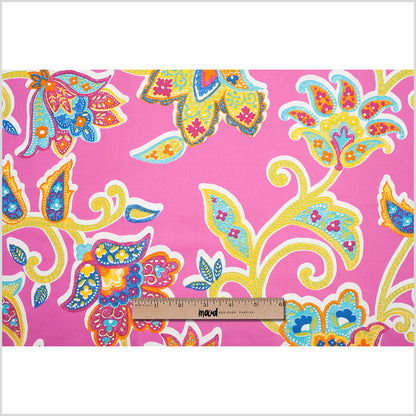 Spanish Fuchsia Floral Cotton-Polyester Print - Full
