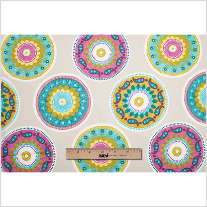 Spanish Beige Medallion Cotton-Polyester Print Full