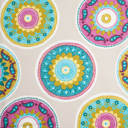 Spanish Beige Medallion Cotton-Polyester Print