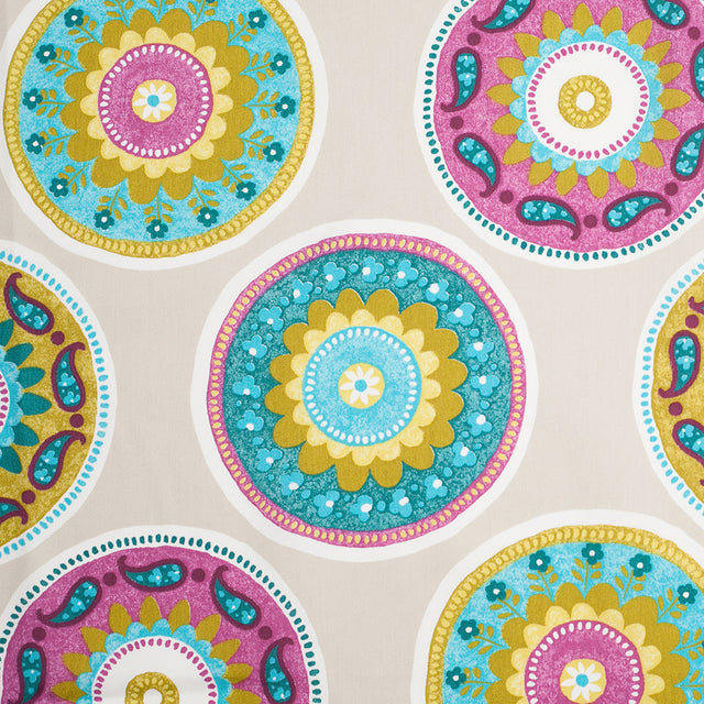 Spanish Beige Medallion Cotton-Polyester Print