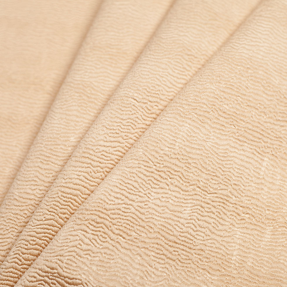 Turkish Beach Textured Polyester Brocade - Folded