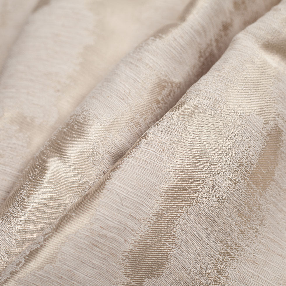 Turkish Metallic Gold/Ivory Polyester Woven - Folded