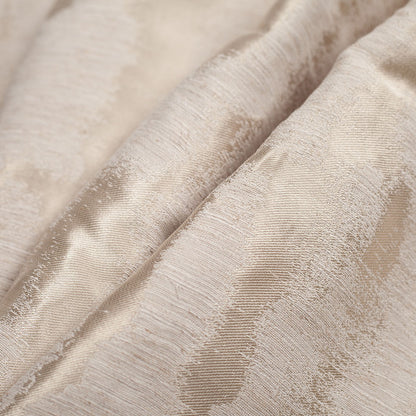 Turkish Metallic Gold/Ivory Polyester Woven - Folded