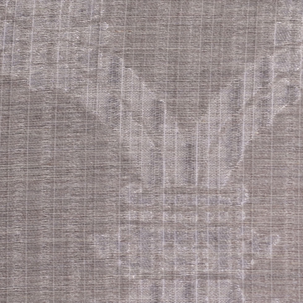 Metallic Beige/Silver Sheer Polyester Woven Detail