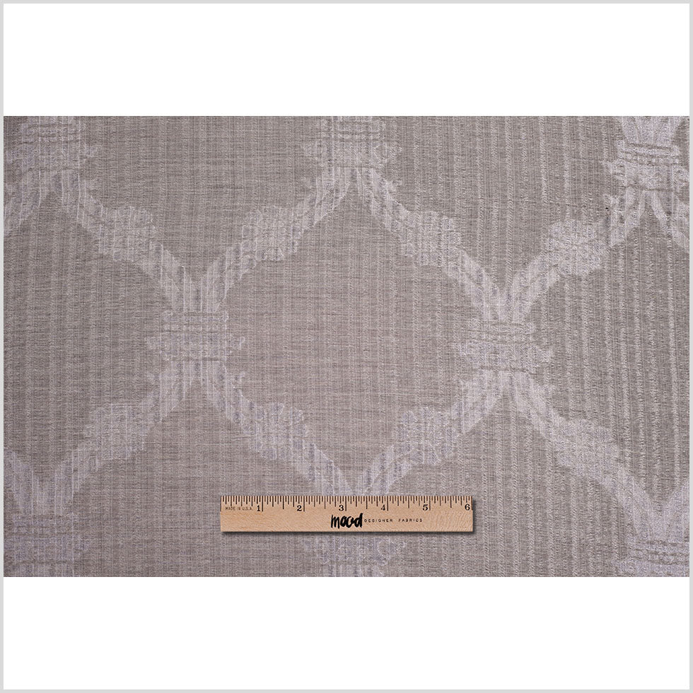 Metallic Beige/Silver Sheer Polyester Woven Full