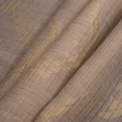 Metallic Antique Gold Sheer Polyester Woven Folded