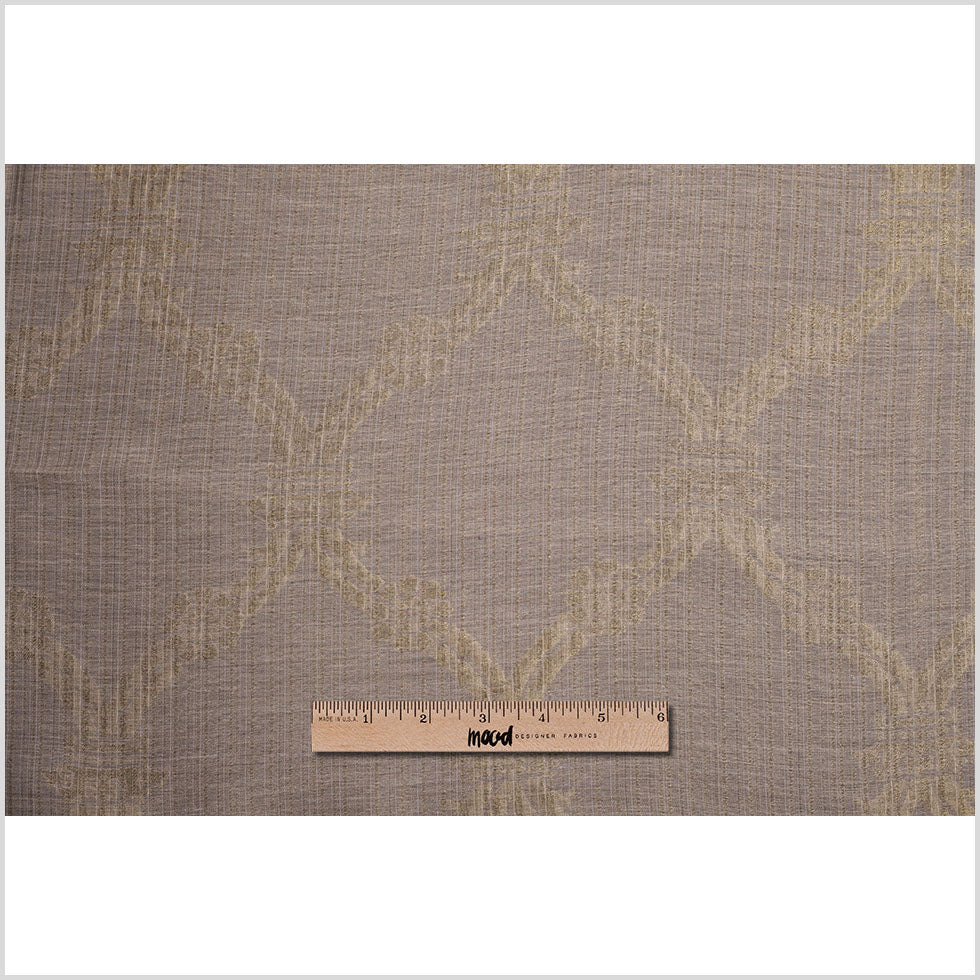 Metallic Antique Gold Sheer Polyester Woven Full