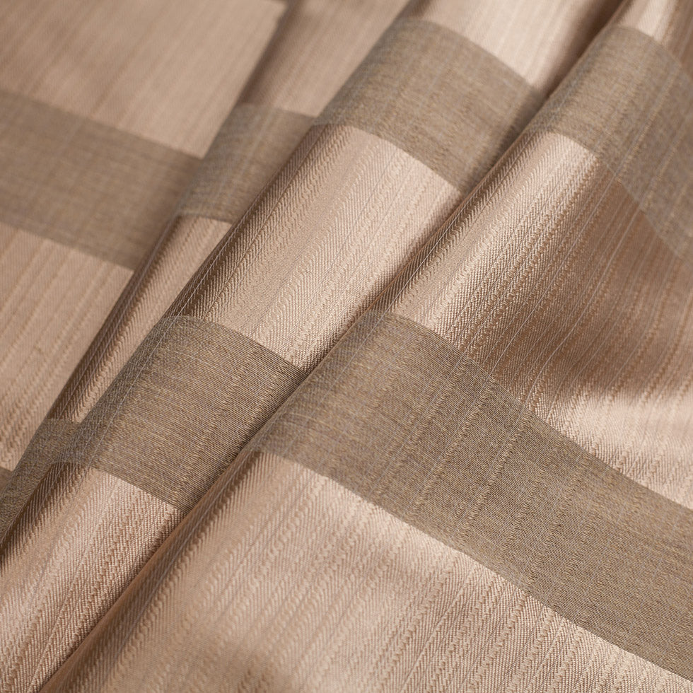 Turkish Striped Sand Polyester Woven - Folded