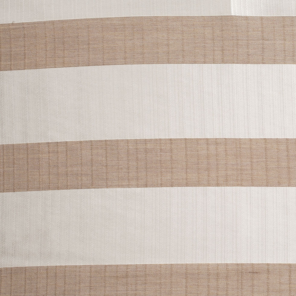 Turkish Striped Pearl/Beige Polyester Woven