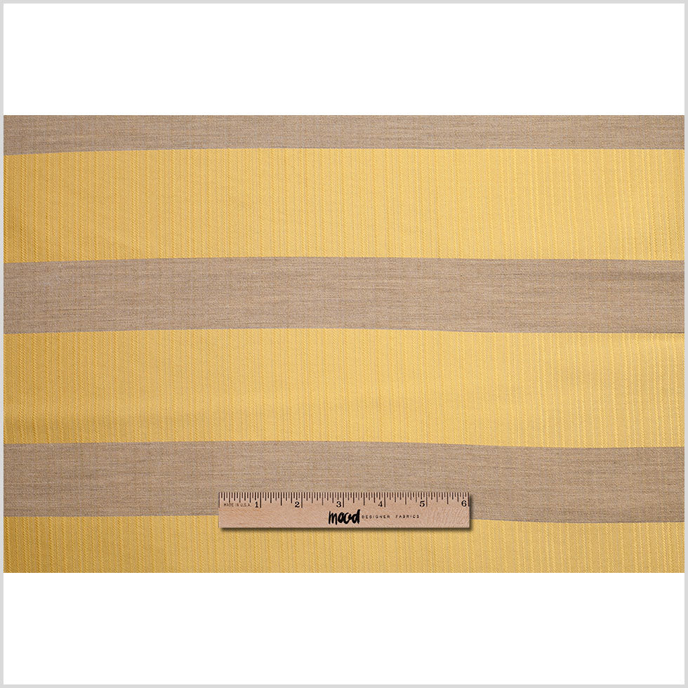Striped Gold/Beige Polyester Woven Full