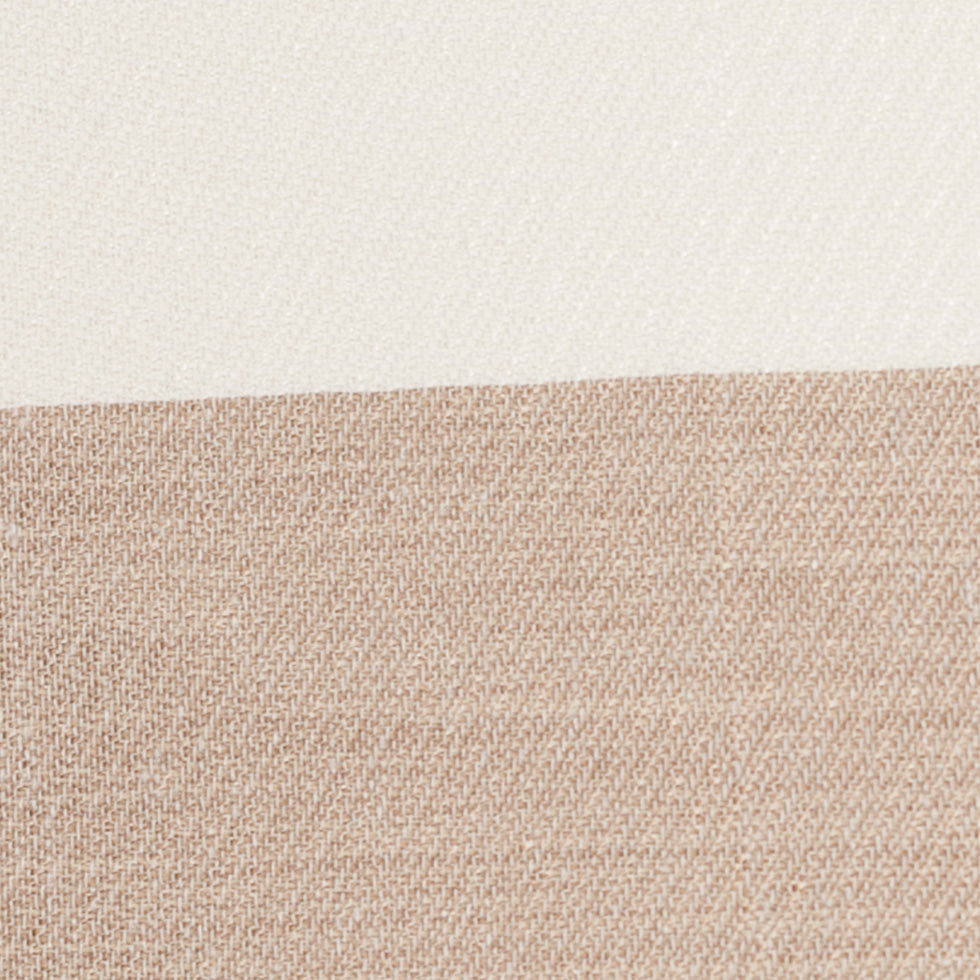 Beige/Brown Striped Polyester Woven Detail