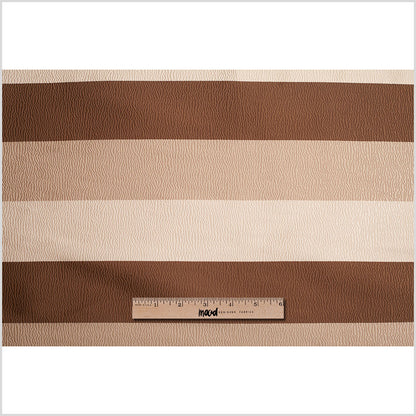 Turkish Brown Striped Polyester Brocade - Full