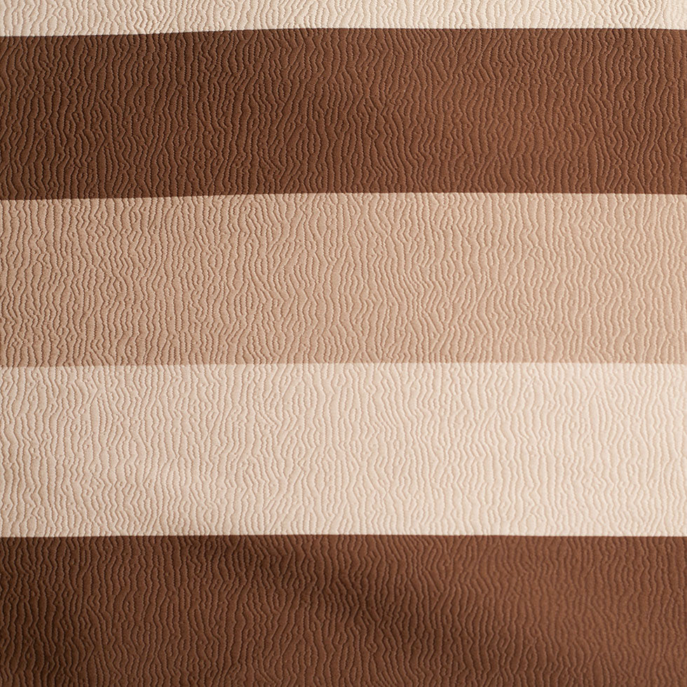 Turkish Brown Striped Polyester Brocade