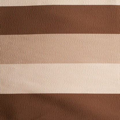 Turkish Brown Striped Polyester Brocade