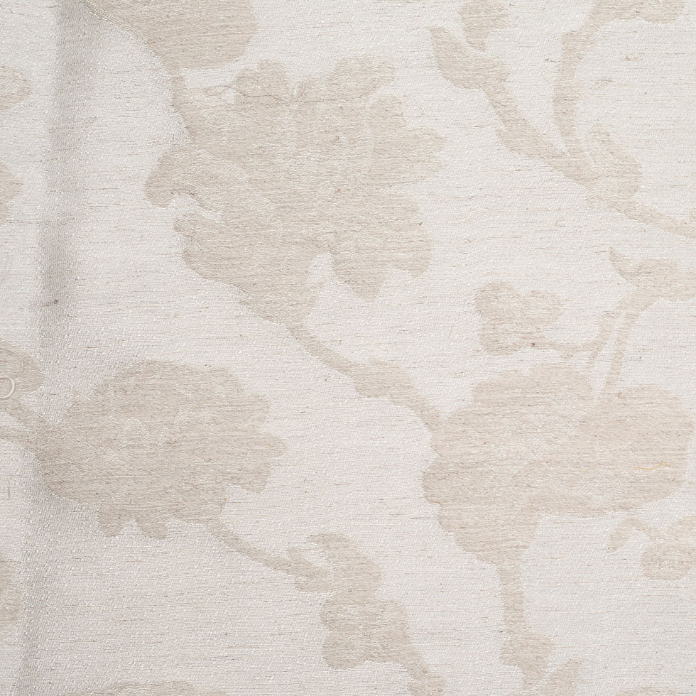 Turkish Metallic Silver Floral Polyester Brocade