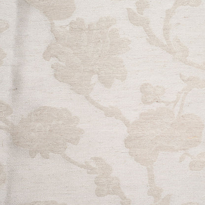 Turkish Metallic Silver Floral Polyester Brocade