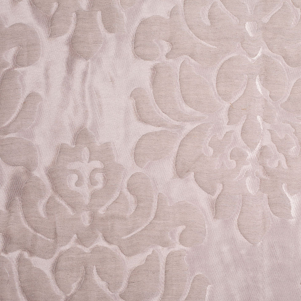Turkish Metallic Pink/Beige Damask Polyester Brocade