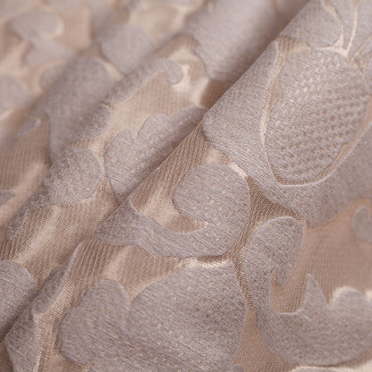 Turkish Metallic Gold Damask Polyester Brocade - Folded