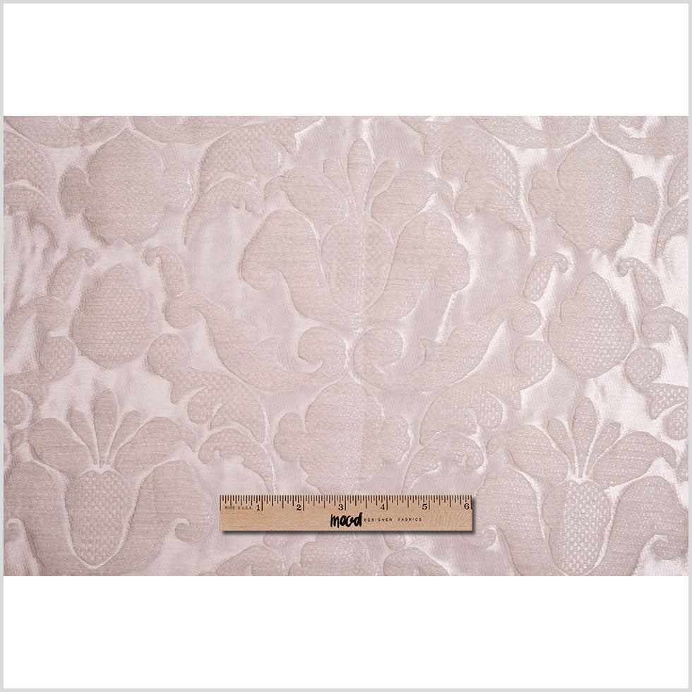 Metallic Pink Damask Polyester Brocade Full