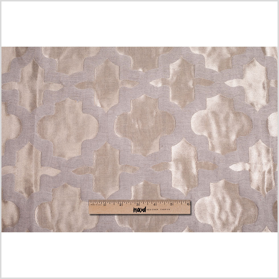 Turkish Metallic Gold Morocan Polyester Brocade - Full